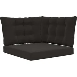 vidaXL Sofakissen 3 St. schwarz