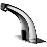 Fyeer Hochwertig Infrarot Sensor Warm- und Kaltwasser Wasserhahn Bad Automatik Waschtischarmatur Wasserfall Waschbecken Armatur für Badzimmer.(Kaltes und Heißes)