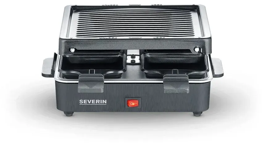 Severin Raclette RG 2370, 4 Raclettepfännchen schwarz