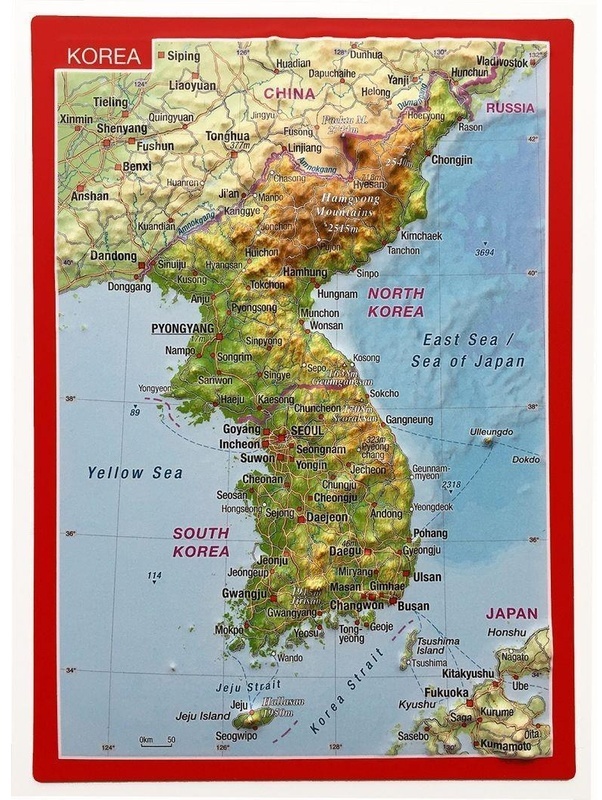 Korea, Reliefpostkarte