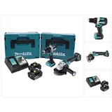 Makita DGA 504 inkl. 2 x 5,0 Ah + Ladegerät + 2 x Makpac