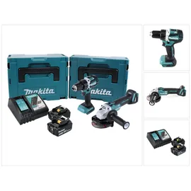 Makita DGA 504 inkl. 2 x 5,0 Ah + Ladegerät + 2 x Makpac