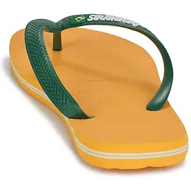 HAVAIANAS Unisex Brasil Logo Flipflop, Pop Yellow, 37/38 EU