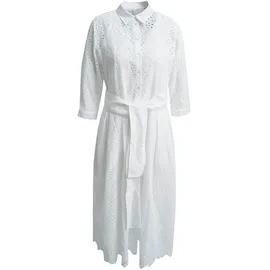 Milano Italy Hemdblusenkleid Weiß 44