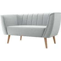 Mirjan24 Sofa, Hellgrau, Kiefer, 2-Sitzer, Rechteckig, 142x75x74 cm, Wohnzimmer,