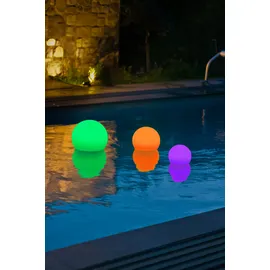 UBBINK Solar-Schwimmlampe LED Ø 25 cm Kunststoff H 23 cm mehrfarbig