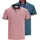 JACK & JONES Paulos 2 Units Kurzarm-poloshirt Rio Red / Pack 1 Rio Red / 1 Denim Blue M