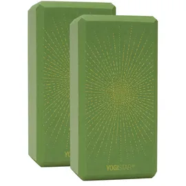 Yogistar Yogablock 2er Set Basic Art Collection Sparkling Sunray kiwi