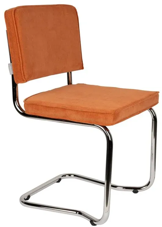 2er-Set Zuiver Freischwinger Ridge Rib Stoff Orange