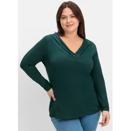 sheego Langarmshirt Grün 52/54