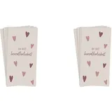 Grafik Werkstatt Taschentücher mit Spruch | Geschenkidee | 10 Stück | Du bist herzallerliebst (Packung mit 2)
