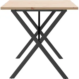 vidaXL Esstisch X-Gestell 140 x 75,5 x 80 cm braun