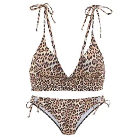 Buffalo Triangel-Bikini Damen braun bedruckt Gr.32 Cup A/B