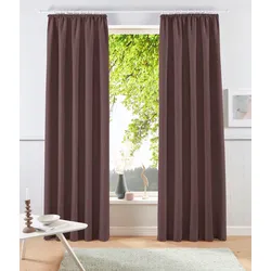 Vorhang »Raja«, (2 St.), 2er-Set, Bestseller, einfarbig, modern, pflegeleicht, Mikrofaser, 471370-4 braun