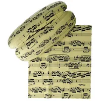 mugesh Brillenetui mit Putztuch Mikrofasertuch (für Musiker) beige