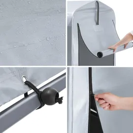 SoBuy Fahrradgarage für 1-2 Fahrräder, wetterfest, grau, silber