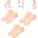 Feuchtigkeitsspendende Fußmaske, Peeling-Silikonsocken, Strand-Schutzsocken, Damen-Fuß-Spa-Pediküre-Silikonsocken, geeignet für trockene Füße, Schwielen, Fußpflege nach Pediküre