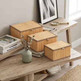 5five simply smart Simply Smart Aufbewahrungsbox 16 cm x 32,8 cm x 25,5 cm 3-tlg. braun