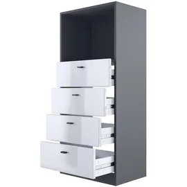 Vladon Pino V3 56 x 125 x 36 cm braun / anthrazit matt