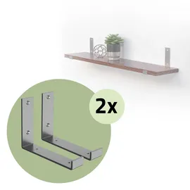ML-Design Regalhalterung 20 x 4 x 14 cm Grau
