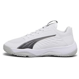 Puma Accelerate Jr Handball Shoes, Puma White-Puma Black-Concrete Gray, 34.5 EU