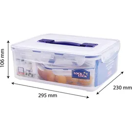 Lock & Lock Vorratsdose rechteckig, 4,8 l mit Ablaufgitter und Tragegriff 295 x 230 x 106 mm