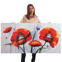 MCW MCW, Ölgemälde Roter Mohn, Handgemalt