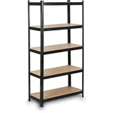 Humberg Lagerregal Regale Abstellraum Steckregal Werkstattregal Schwerlastregal 2in1 150x75x30 cm Schwarz