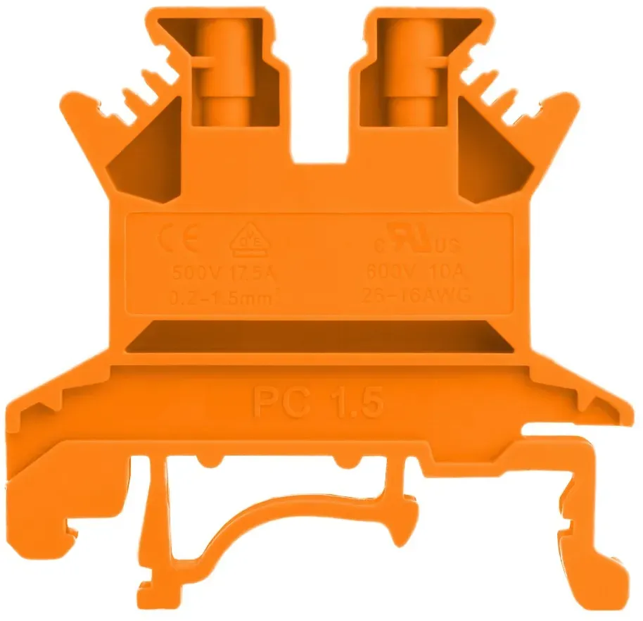 Reihenklemme 1.5mm2 Schraubklemme Orange VDE UL