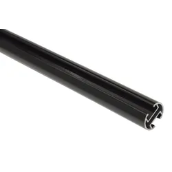Gardinia Chicago Gardinenstange mit zwei Innenkanälen, Ø 20 mm, Schwarz, 160 cm Länge