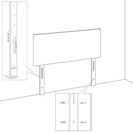 vidaXL Kopfteil Dunkelgrau 90x5x78/88 cm Stoff