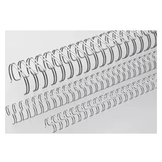 RENZ Ring Wire, 34 Ringe, silber matt, 3:1 Teilung, 50 Stück, 16 mm,
