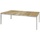 XXXLutz Zebra Gartentisch Naxos, Natur, Holz, Metall, Recyclingholz, Teakholz, massiv, Hartholz, rechteckig, eckig, 100x75x220 cm, Gartenmöbel, Gartentische, Gartentische