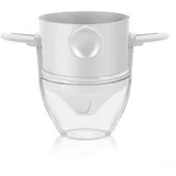 Wiederverwendbarer, faltbarer Kaffeefilter, Edelstahl-Kaffeetrichter, praktische Tasse (weiß)