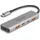 DeLock 64302 USB-C®, 5 Ports), Dockingstation - USB 3.2 Gen 2 (3.1 Gen 2) Type-C, Grau