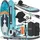 Tectake tectake® Stand-Up Paddle Board, 2in1, aus Drop-Stitch Material, Belastbarkeit 200 kg, 288 x 77 x 22,5 cm