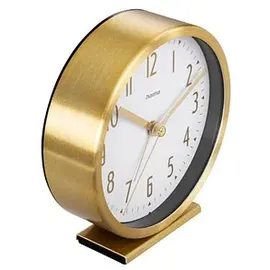 Hama Wecker Skye weiß gold Kunststoff 12,0 cm, Ø 11,2 cm