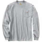 CARHARTT Longsleeve "WW Pocket K126 Langärmeliges Taschen-T-Shirt | heather grey | M