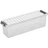 SUNWARE Q-Line Aufbewahrungsbox 27 x 9 x 8,4 cm 6-tlg. transparent/grau