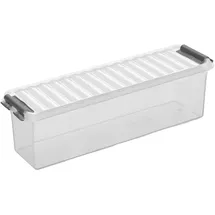 SUNWARE Q-Line Aufbewahrungsbox 27 x 9 x 8,4 cm 6-tlg. transparent/grau