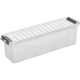 SUNWARE Q-Line Aufbewahrungsbox 27 x 9 x 8,4 cm 6-tlg. transparent/grau