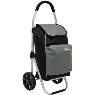 Eyepower 52L Einkaufstrolley Kühlfach Faltbarer Einkaufsroller XL Shopping Trolley Grau