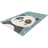 Arte Espina Kinderteppich »Amigo 522«, rechteckig, Panda Bär Motiv, blau