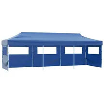 vidaXL Partyzelt Pop-Up 3 x 9 m inkl. 5 Seitenteile blau