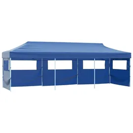 vidaXL Partyzelt Pop-Up 3 x 9 m inkl. 5 Seitenteile blau