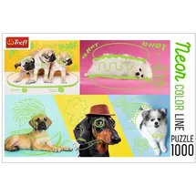 Trefl Neon Color Line Hunde, 1000 Teile,