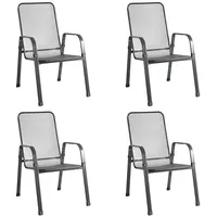 MFG MEC-Stor Streckmetall Stapelsessel 57 x 72,5 x 95 cm grau 4 St.