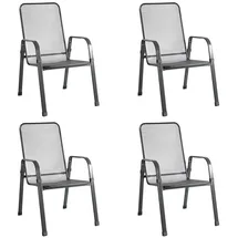 MFG MEC-Stor Streckmetall Stapelsessel 57 x 72,5 x 95 cm grau 4 St.