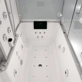 SeniorBad Kombination Badewanne Dusche K80-WS-EH-A-EA Duschtempel 100x180 cm OHNE Zusatzoption - Weiß
