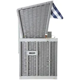 My Flair Strandkorb, 2-Sitzer, inkl. LED-Beleuchtung, grau